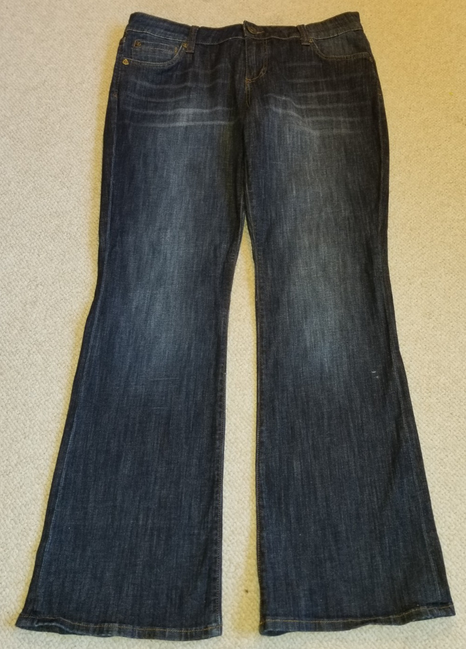 Womens Jeans-KUT FROM KLOTH-blue stretch denim 'Nicole High Rise Bootcut'-10P